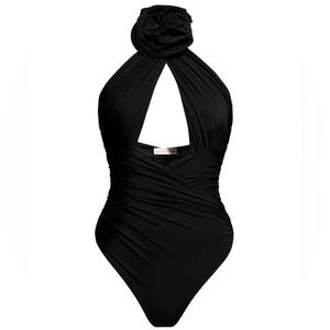 MAGDA BUTRYM H&M
ROSE-APPLIQUÉD BODYSUIT WITH CUTOUT DETAIL